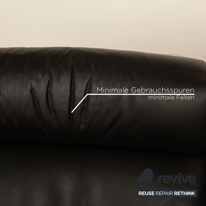 Stressless Arion Leder Sofa Schwarz Zweisitzer Couch manuelle Funktion