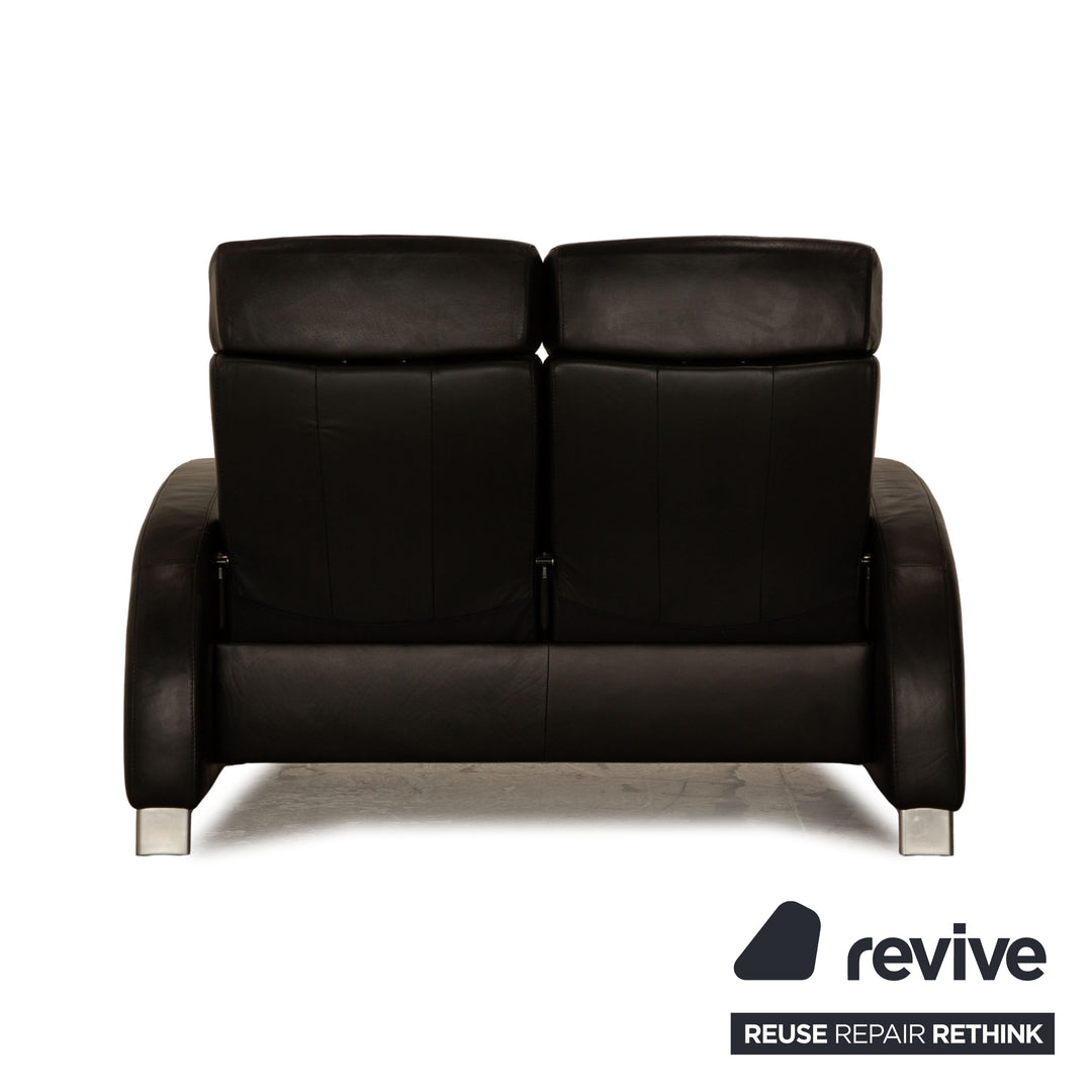 Stressless Arion Leder Sofa Schwarz Zweisitzer Couch manuelle Funktion
