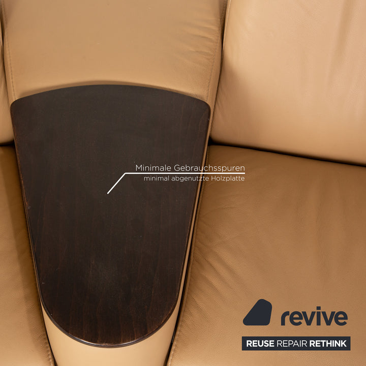 Stressless Arion Leder Viersitzer Creme manuelle Relaxfunktion Funktion