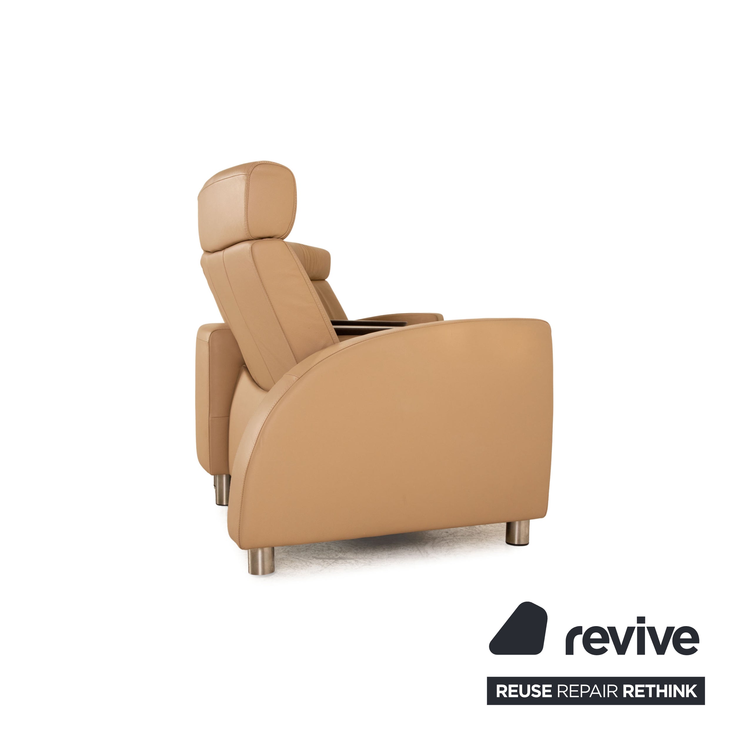 Stressless Arion leather four seater cream manual recliner function