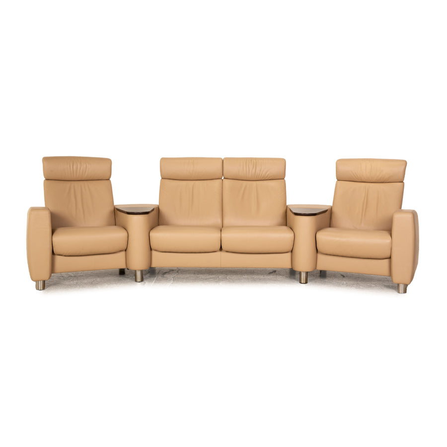 Stressless Arion Leder Viersitzer Creme manuelle Relaxfunktion Funktion