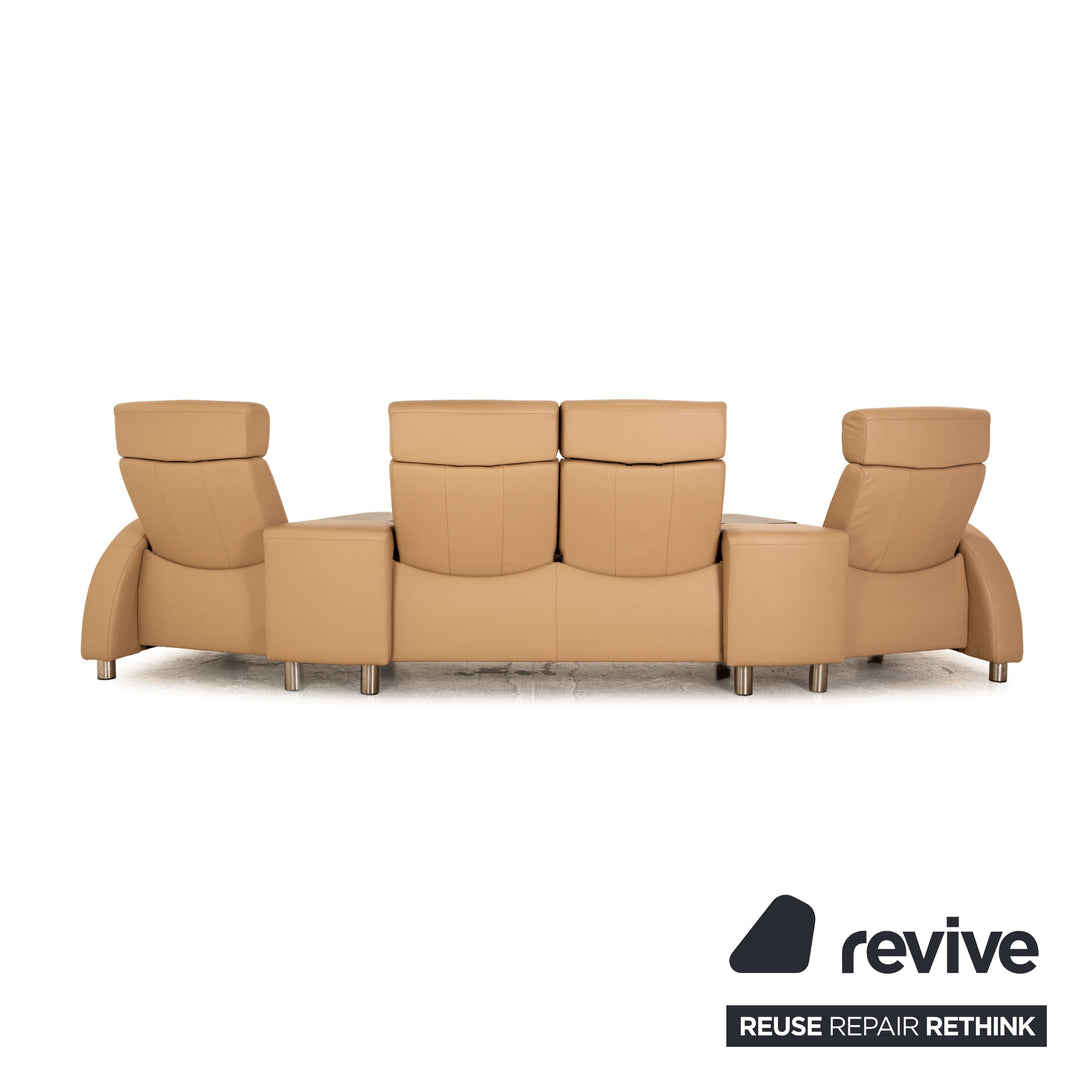 Stressless Arion Leder Viersitzer Creme manuelle Relaxfunktion Funktion