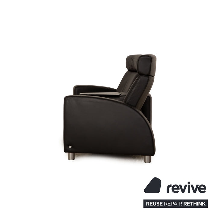 Stressless Arion Leder Zweisitzer Schwarz manuelle Funktion Sofa Couch
