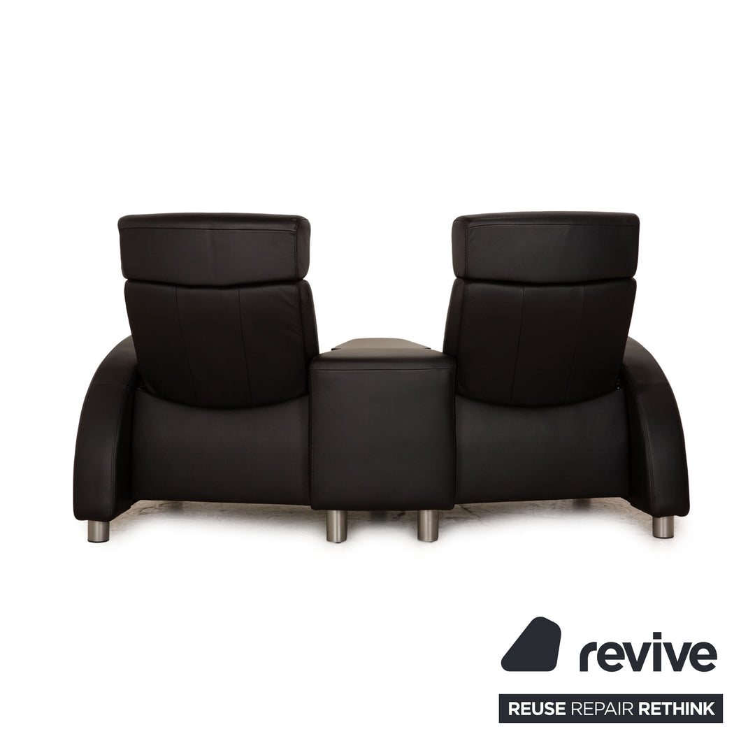 Stressless Arion Leder Zweisitzer Schwarz manuelle Funktion Sofa Couch