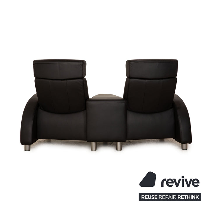 Stressless Arion Leder Zweisitzer Schwarz manuelle Funktion Sofa Couch