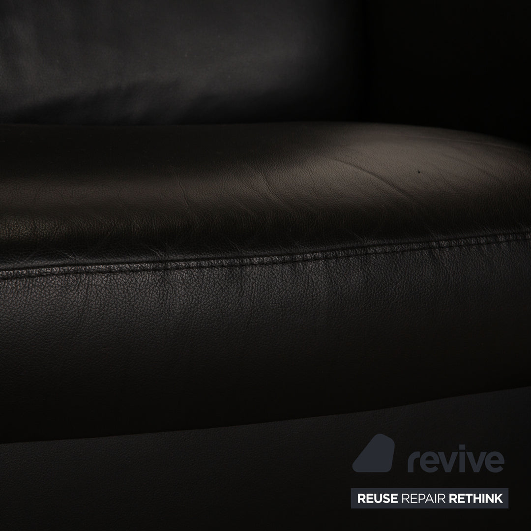 Stressless Arion Leder Zweisitzer Schwarz Sofa Couch manuelle Funktion