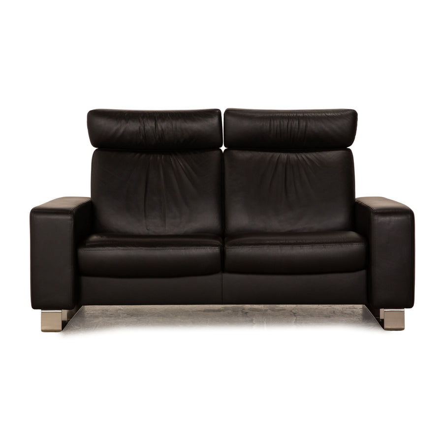 Stressless Arion Leder Zweisitzer Schwarz Sofa Couch manuelle Funktion