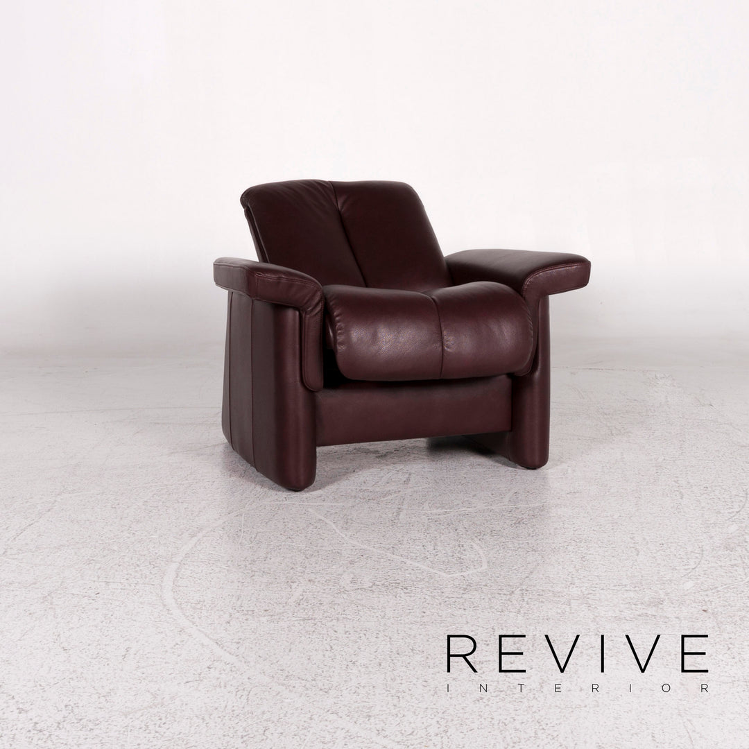 Stressless Blues Leder Sessel inkl. Hocker Aubergine Relax Funktion #9799