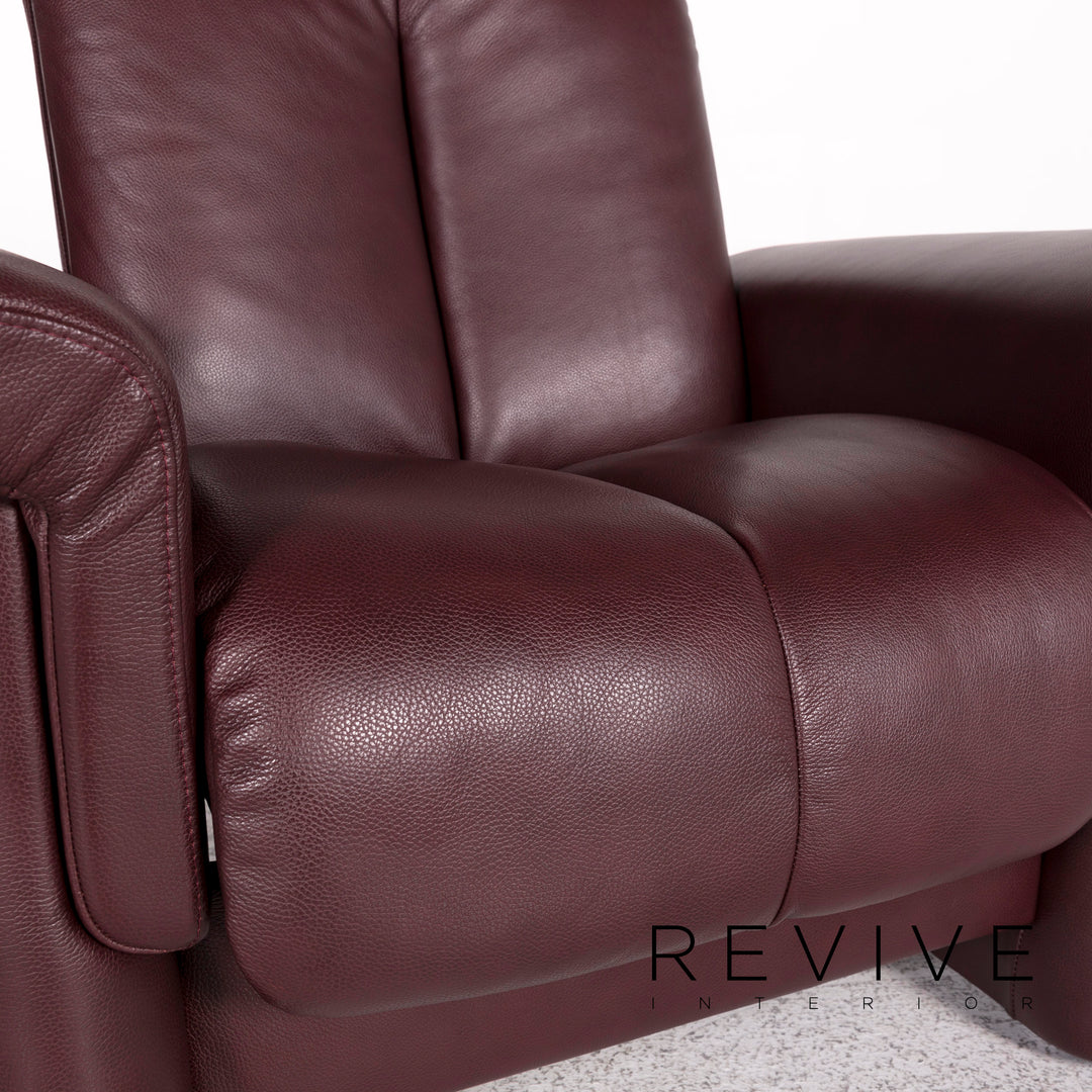 Stressless Blues Leder Sessel inkl. Hocker Aubergine Relax Funktion #9799