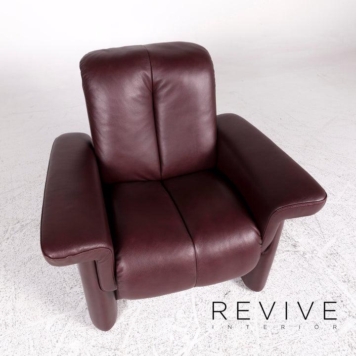 Stressless Blues Leder Sessel inkl. Hocker Aubergine Relax Funktion #9799