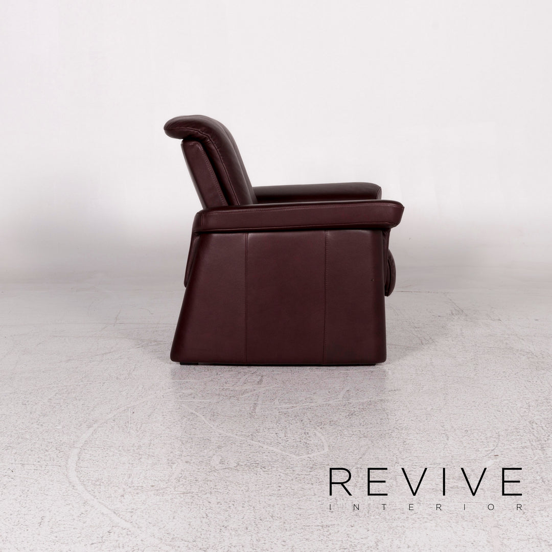 Stressless Blues Leder Sessel inkl. Hocker Aubergine Relax Funktion #9799