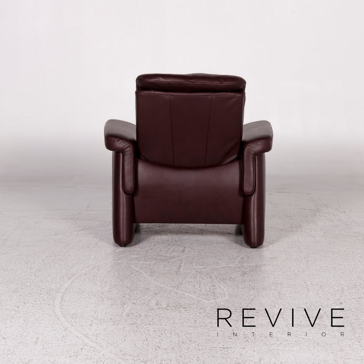 Stressless Blues Leder Sessel inkl. Hocker Aubergine Relax Funktion #9799