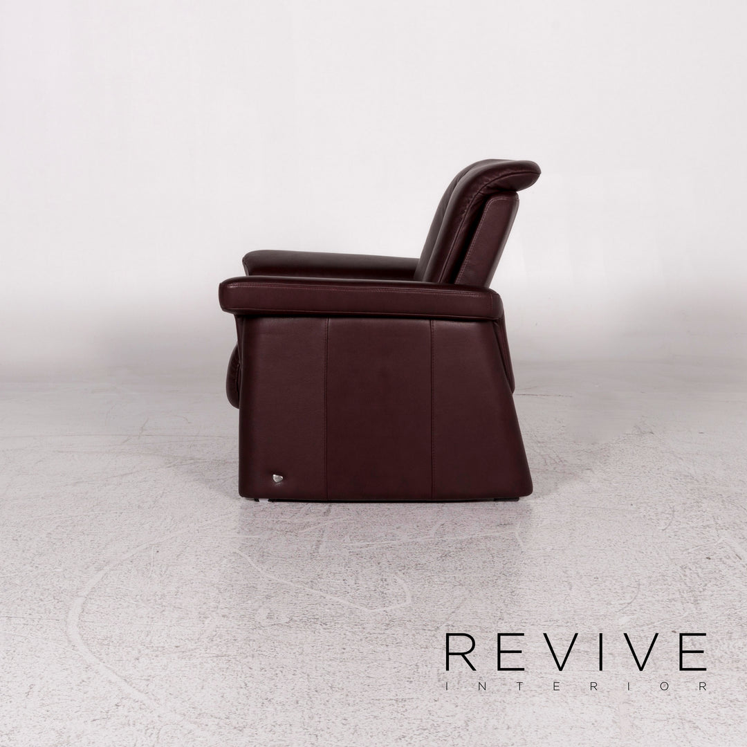Stressless Blues Leder Sessel inkl. Hocker Aubergine Relax Funktion #9799