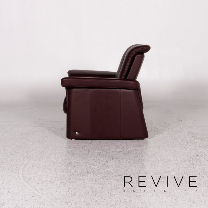Stressless Blues Leder Sessel inkl. Hocker Aubergine Relax Funktion #9799