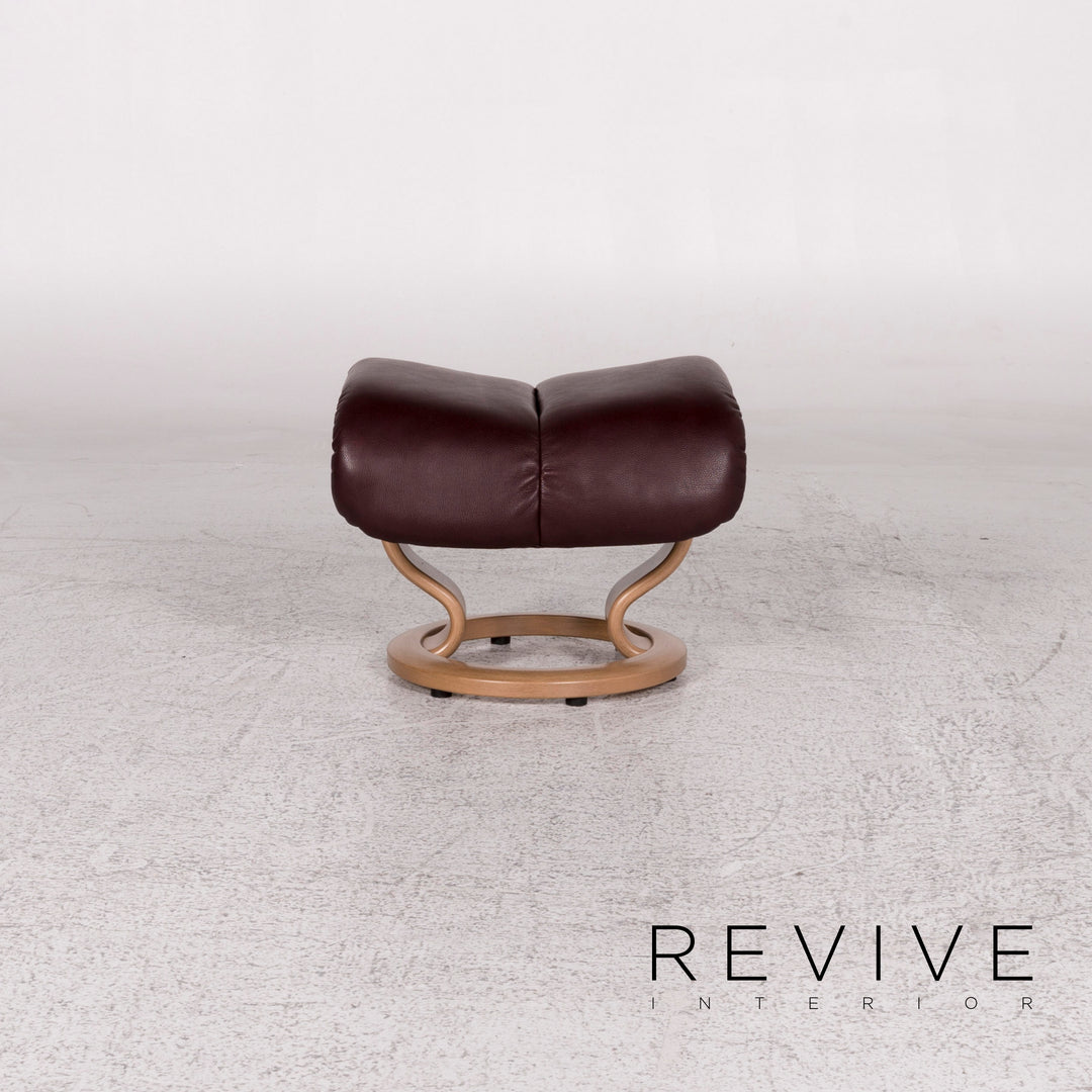Stressless Blues Leder Sessel inkl. Hocker Aubergine Relax Funktion #9799