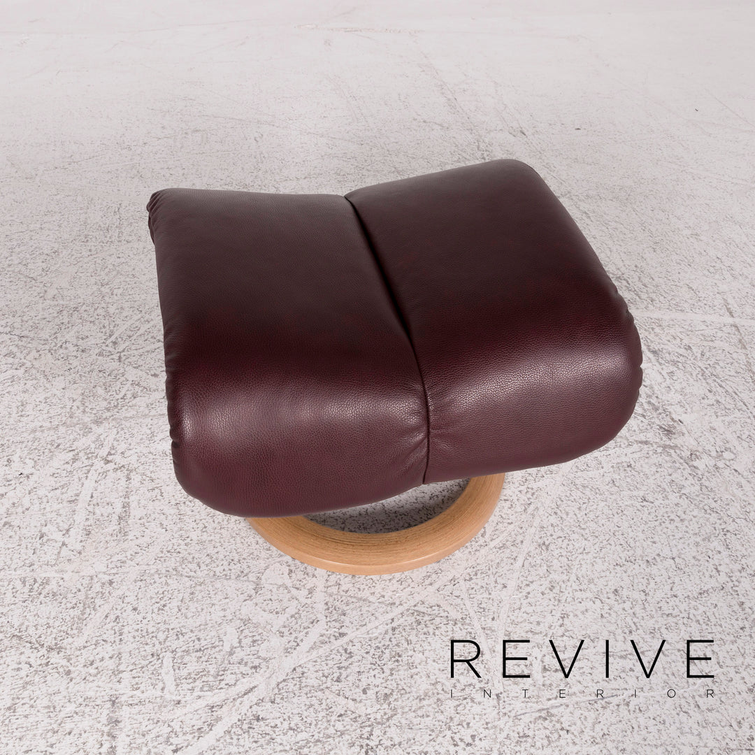 Stressless Blues Leder Sessel inkl. Hocker Aubergine Relax Funktion #9799