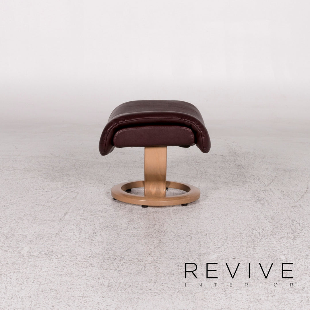 Stressless Blues Leder Sessel inkl. Hocker Aubergine Relax Funktion #9799