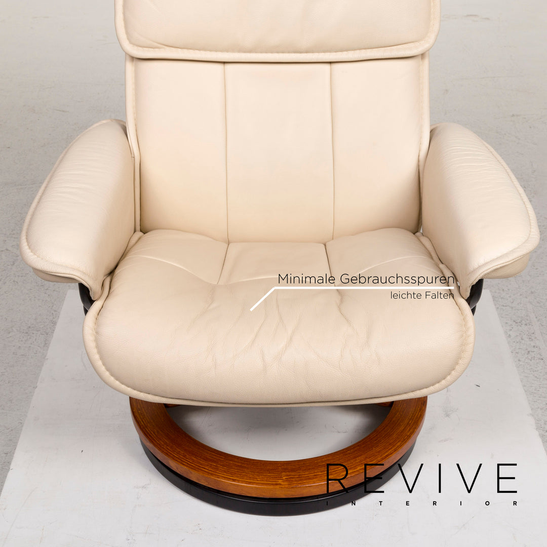Stressless Commodore Leather Chair Cream Recliner Feature #12717