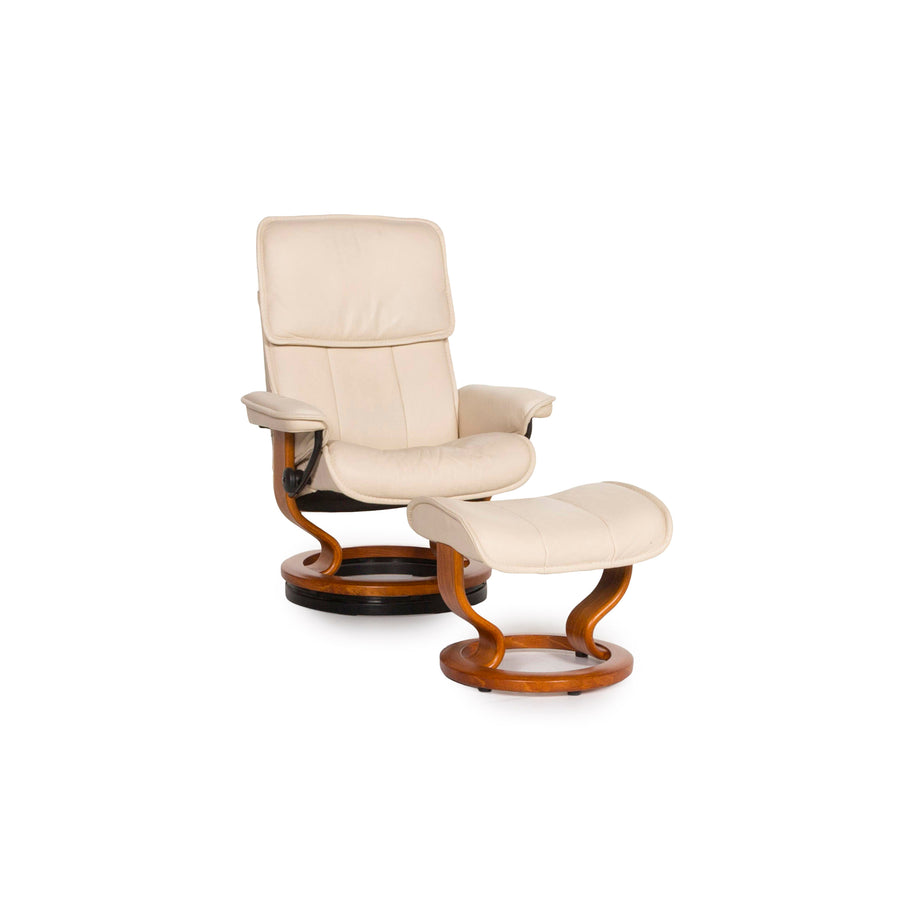 Stressless Commodore Leather Chair Cream Recliner Feature #12717