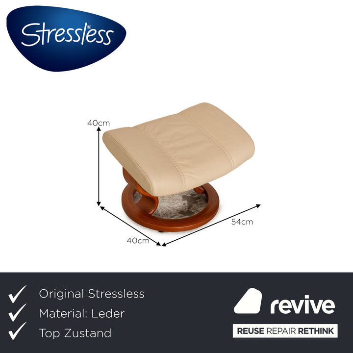 Stressless Consul Leder Hocker Creme