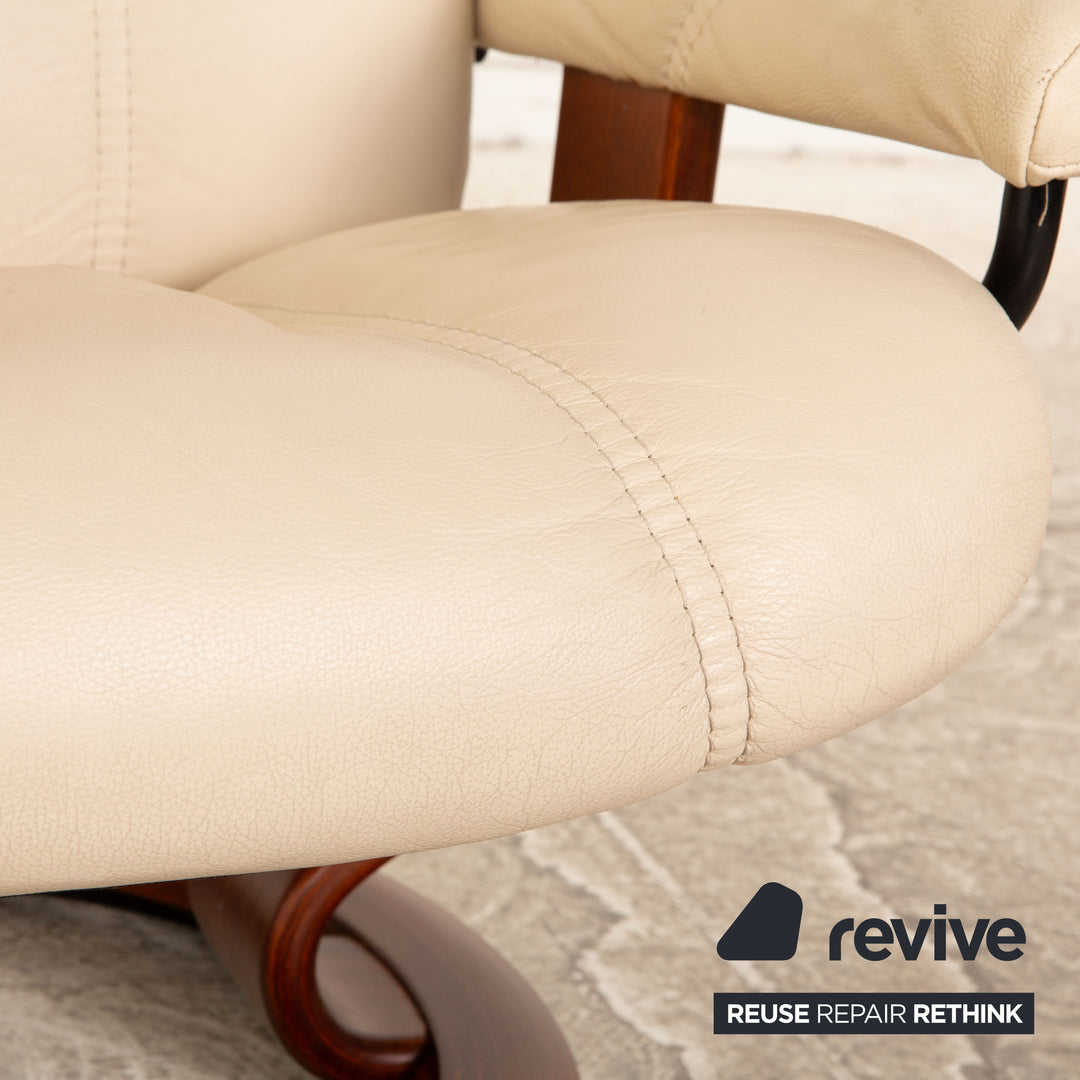 Stressless Consul Leder Sessel Beige inkl. Hocker