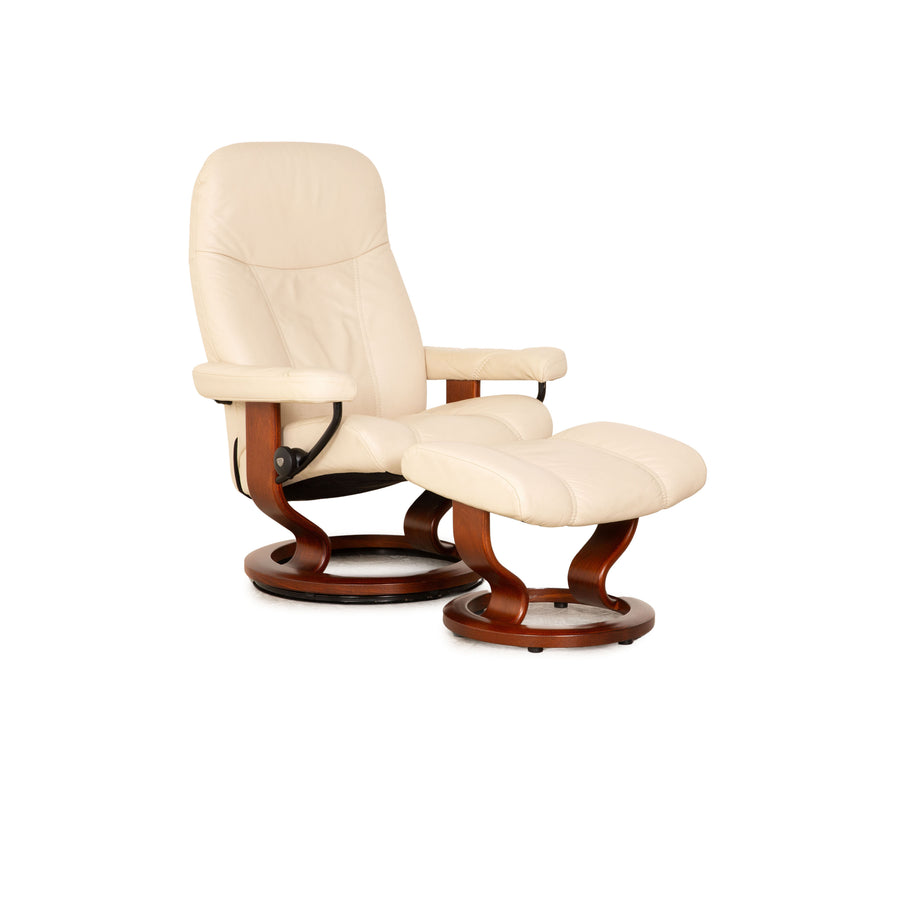Stressless Consul Leder Sessel Beige inkl. Hocker