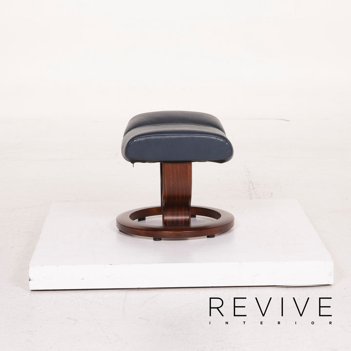 Stressless Consul Leder Sessel Blau inkl. Hocker Relaxfunktion #15189