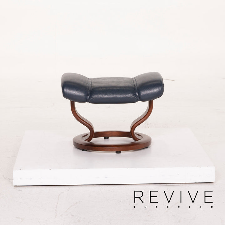 Stressless Consul Leder Sessel Blau inkl. Hocker Relaxfunktion #15189