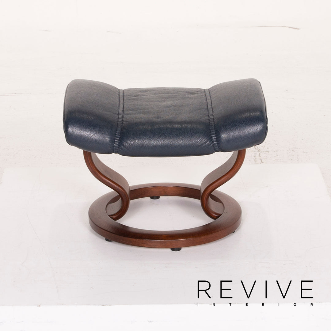 Stressless Consul Leder Sessel Blau inkl. Hocker Relaxfunktion #15189