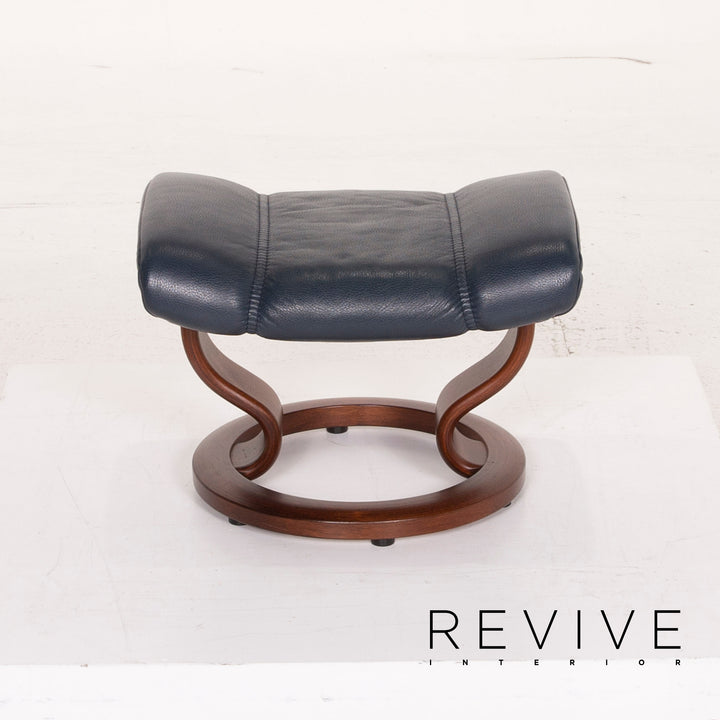Stressless Consul Leder Sessel Blau inkl. Hocker Relaxfunktion #15189