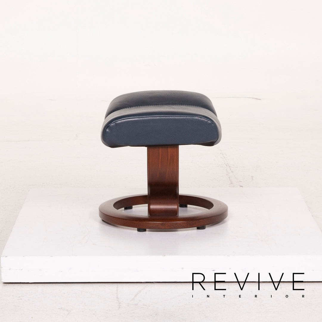 Stressless Consul Leder Sessel Blau inkl. Hocker Relaxfunktion #15189