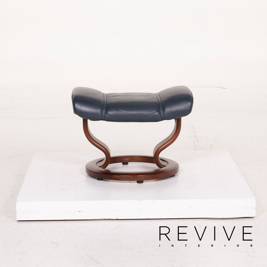 Stressless Consul Leder Sessel Blau inkl. Hocker Relaxfunktion #15189