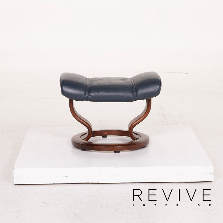 Stressless Consul Leder Sessel Blau inkl. Hocker Relaxfunktion #15189