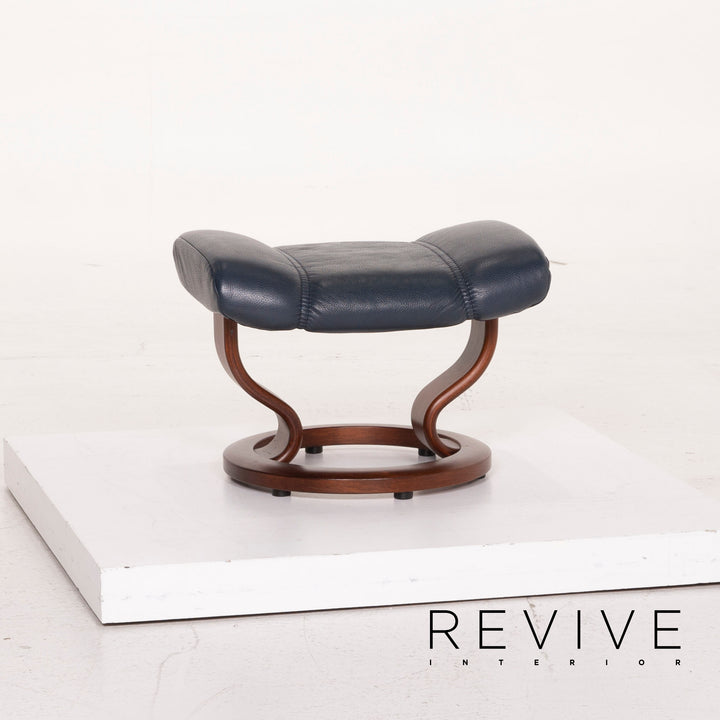 Stressless Consul Leder Sessel Blau inkl. Hocker Relaxfunktion #15189