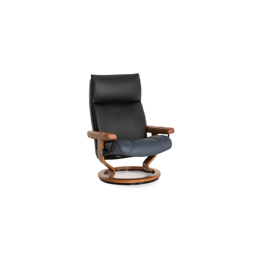 Stressless Consul Leather Armchair Brown Blue Black Function Relax Function #12516