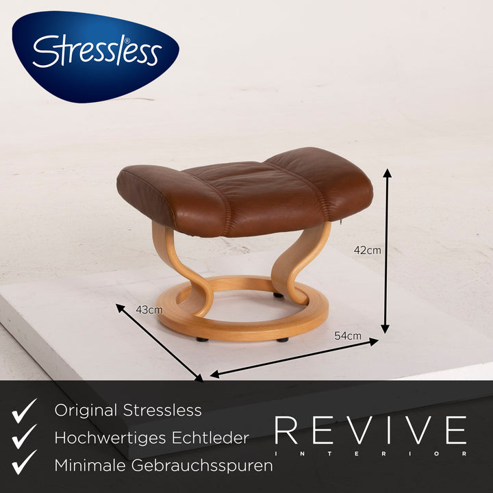 Stressless Consul Leder Sessel Braun inkl. Hocker Relaxfunktion #15105