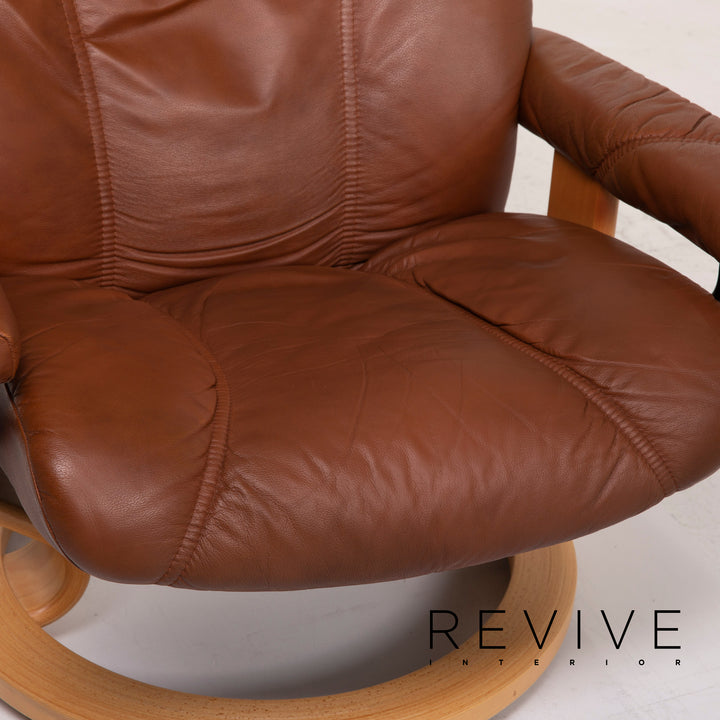 Stressless Consul Leder Sessel Braun inkl. Hocker Relaxfunktion #15105