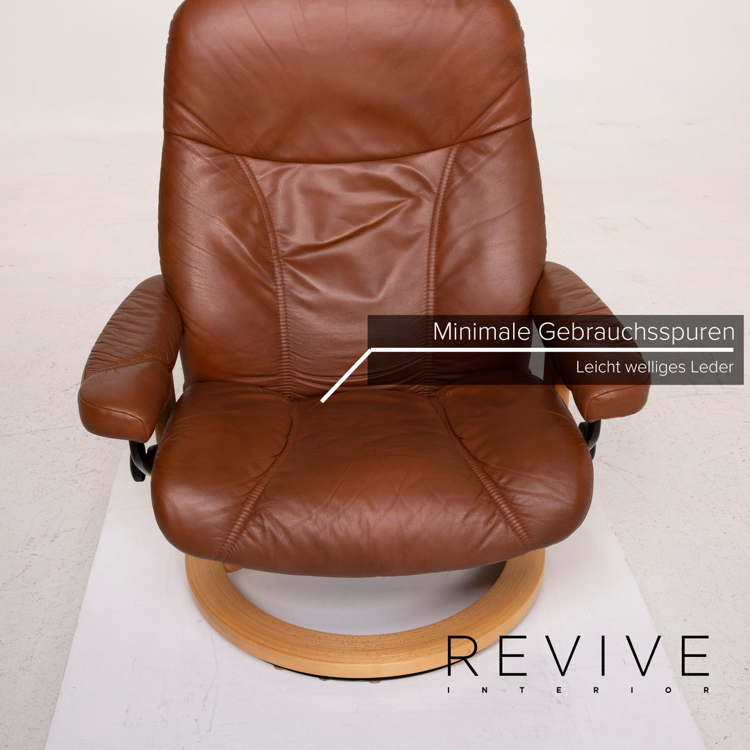 Stressless Consul Leder Sessel Braun inkl. Hocker Relaxfunktion #15105