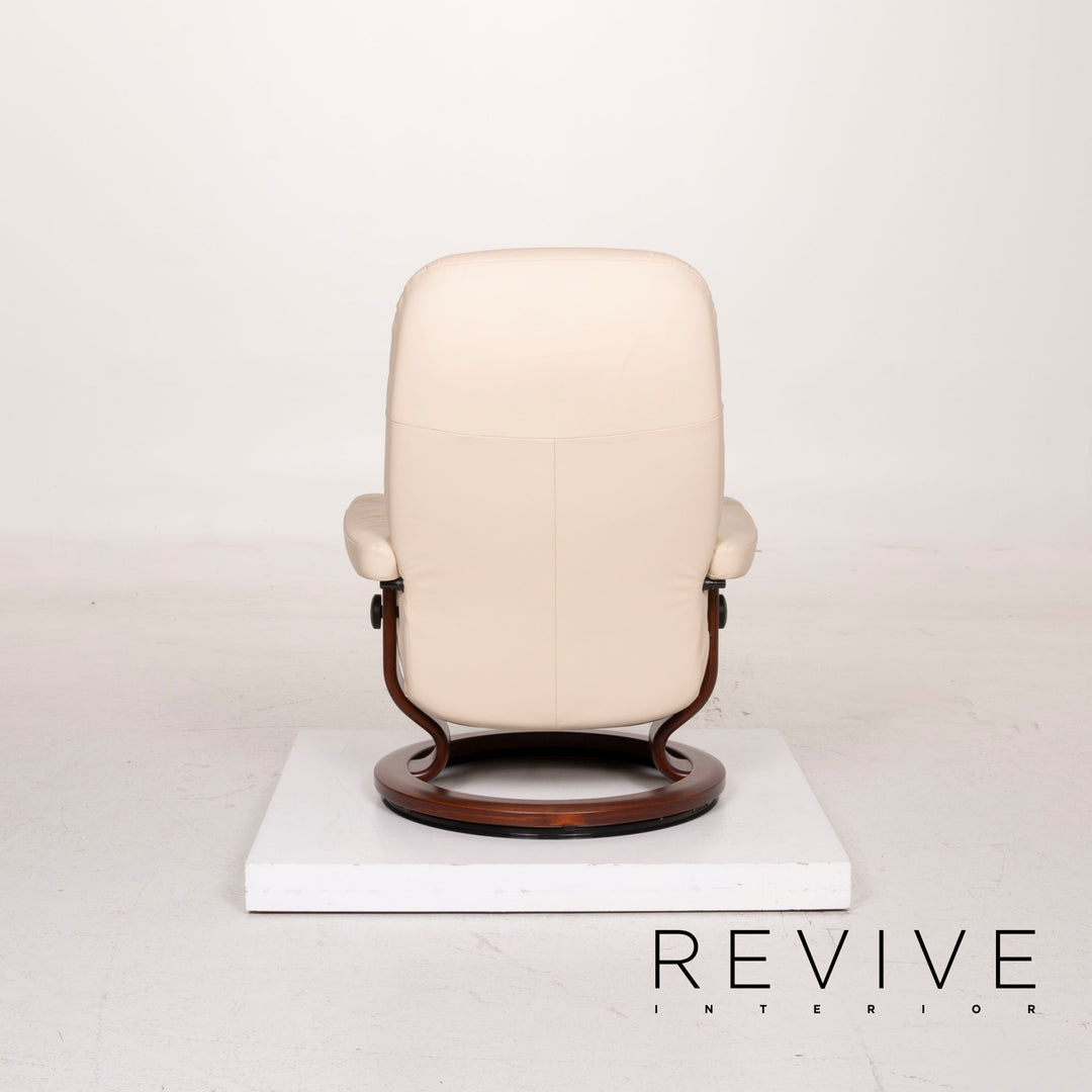Stressless Consul Leder Sessel Creme inkl. Hocker Relaxfunktion #14887