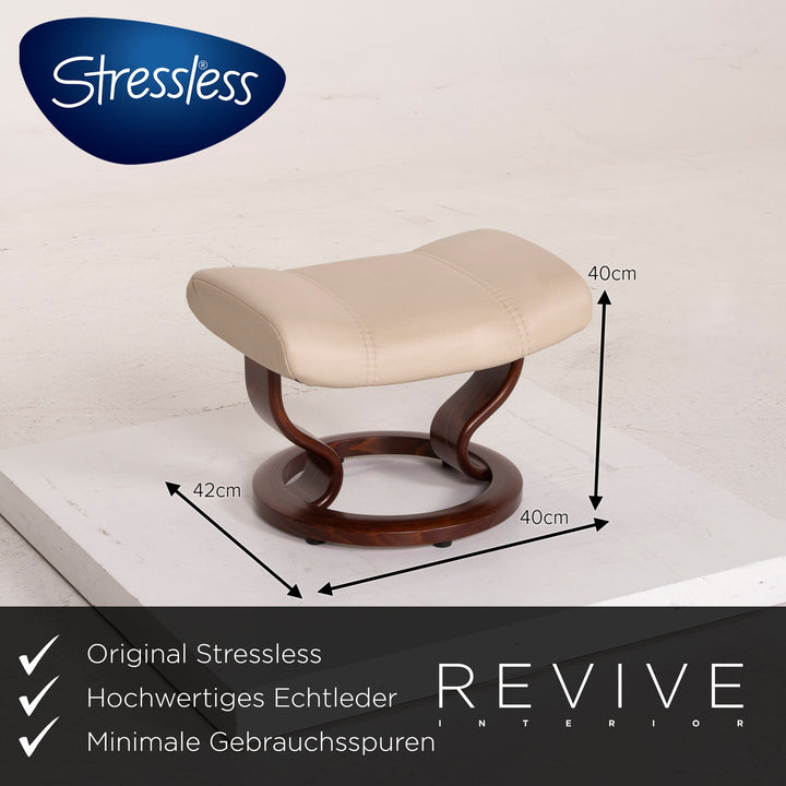 Stressless Consul Leder Sessel Creme inkl. Hocker Relaxfunktion #14887