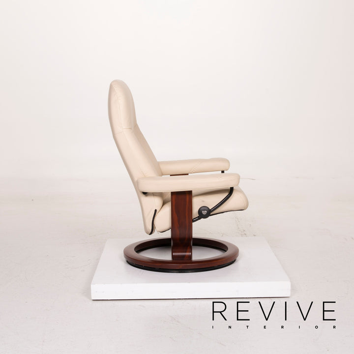 Stressless Consul Leder Sessel Creme inkl. Hocker Relaxfunktion #14887
