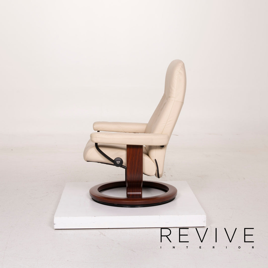 Stressless Consul Leder Sessel Creme inkl. Hocker Relaxfunktion #14887
