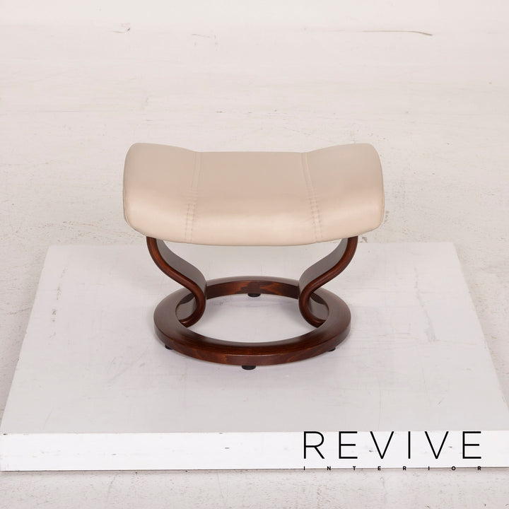 Stressless Consul Leder Sessel Creme inkl. Hocker Relaxfunktion #14887