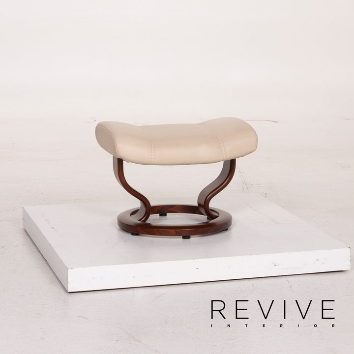 Stressless Consul Leder Sessel Creme inkl. Hocker Relaxfunktion #14887