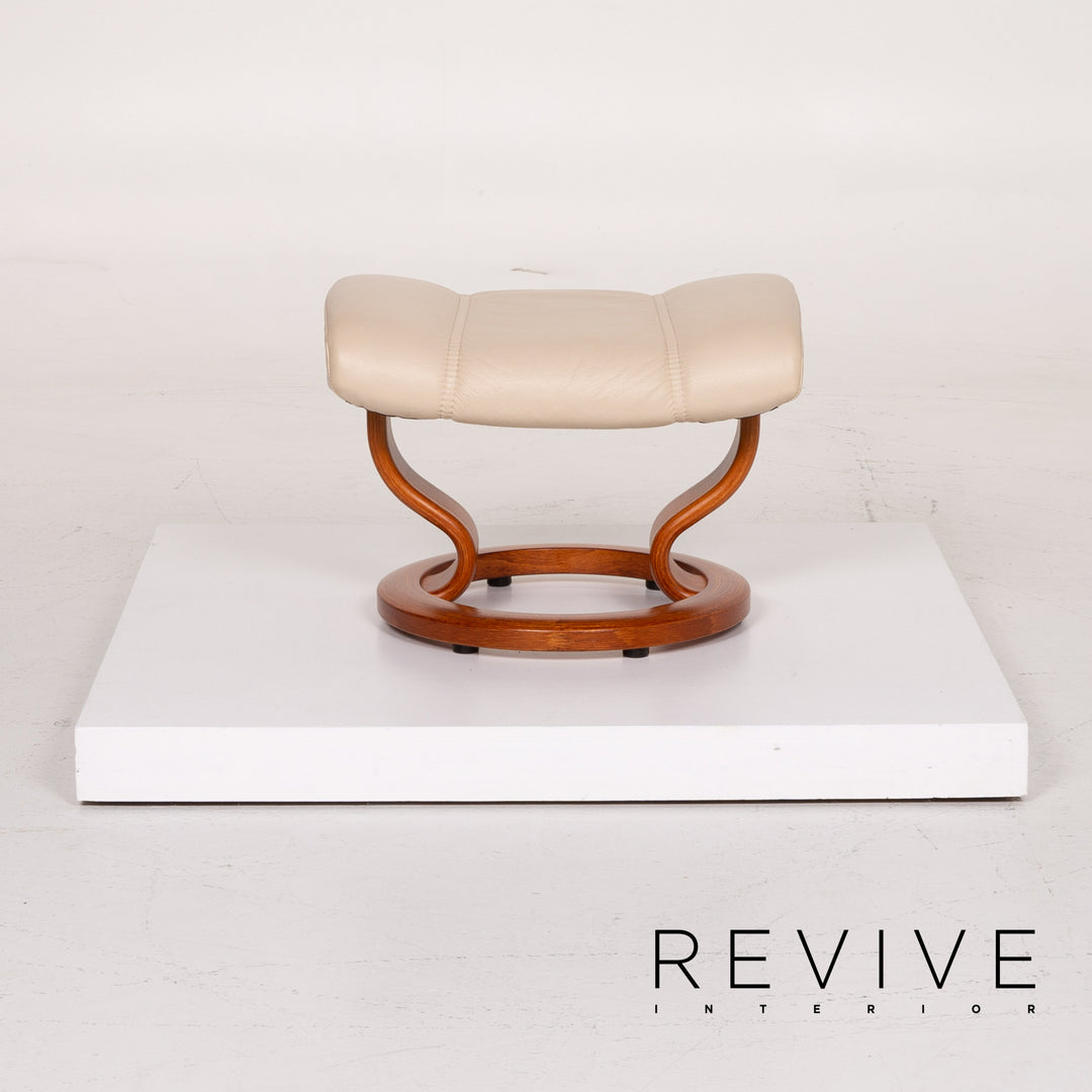 Stressless Consul Leder Sessel Creme Relaxfunktion inkl. Hocker #13939