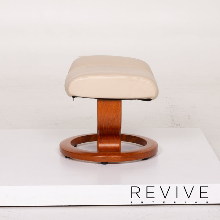 Stressless Consul Leder Sessel Creme Relaxfunktion inkl. Hocker #13939