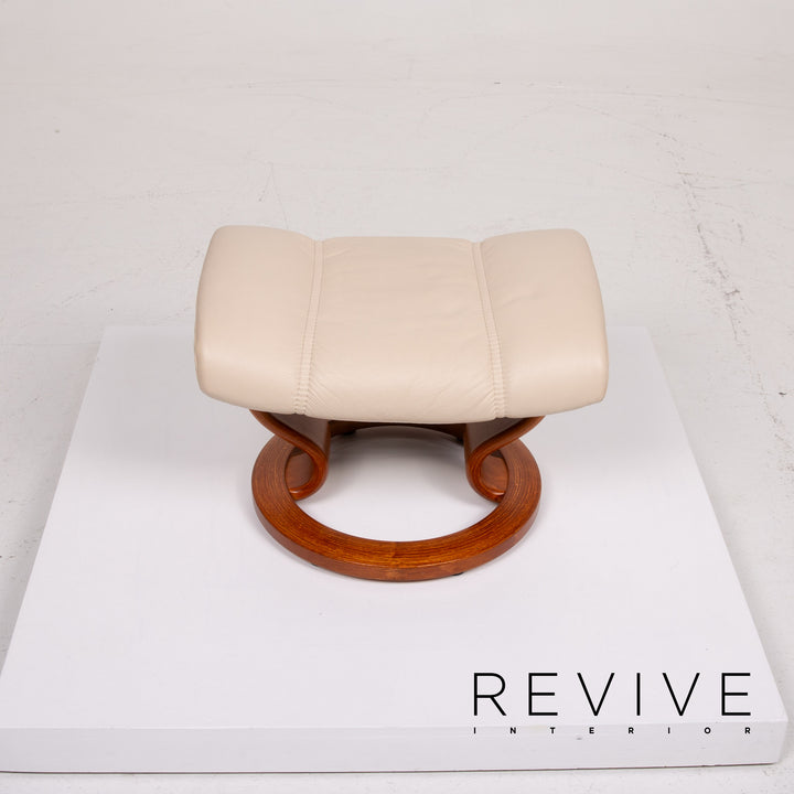Stressless Consul Leder Sessel Creme Relaxfunktion inkl. Hocker #13939