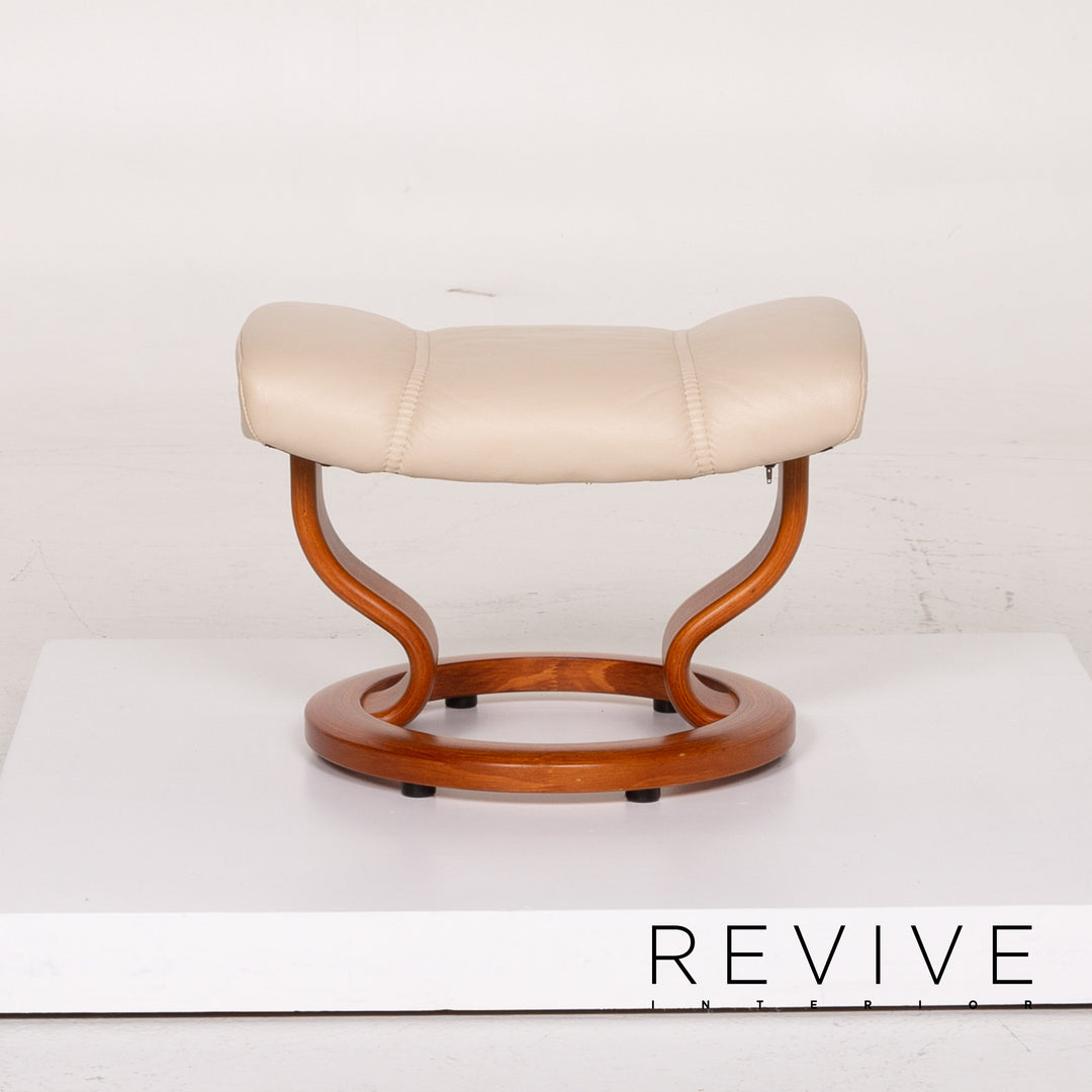 Stressless Consul Leder Sessel Creme Relaxfunktion inkl. Hocker #13939