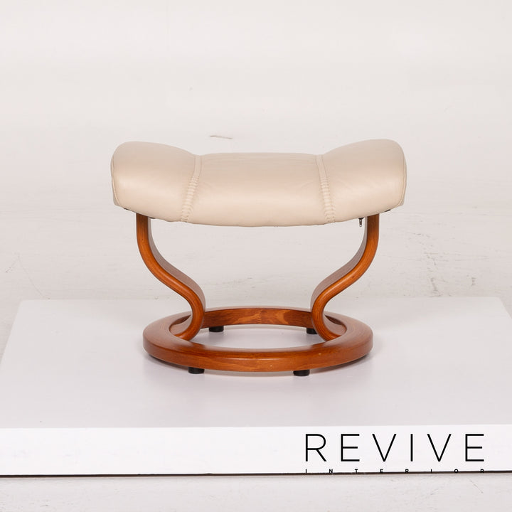 Stressless Consul Leder Sessel Creme Relaxfunktion inkl. Hocker #13939