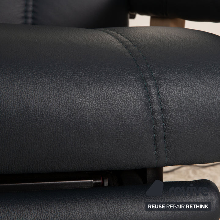 Stressless Consul Leder Sessel Dunkelblau Größe M elektrische Funktion